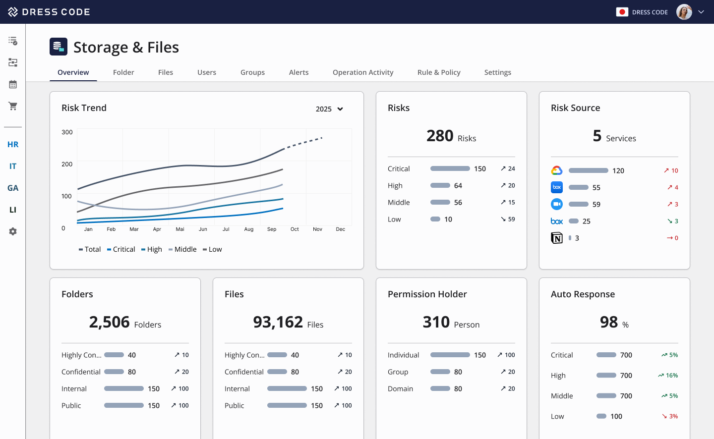 Storage & Files UI image